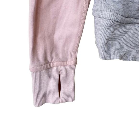 Lululemon On The Daily Hoodie French Terry Jacket Women S 6 Heathered White Pink - Picture 8 of 13